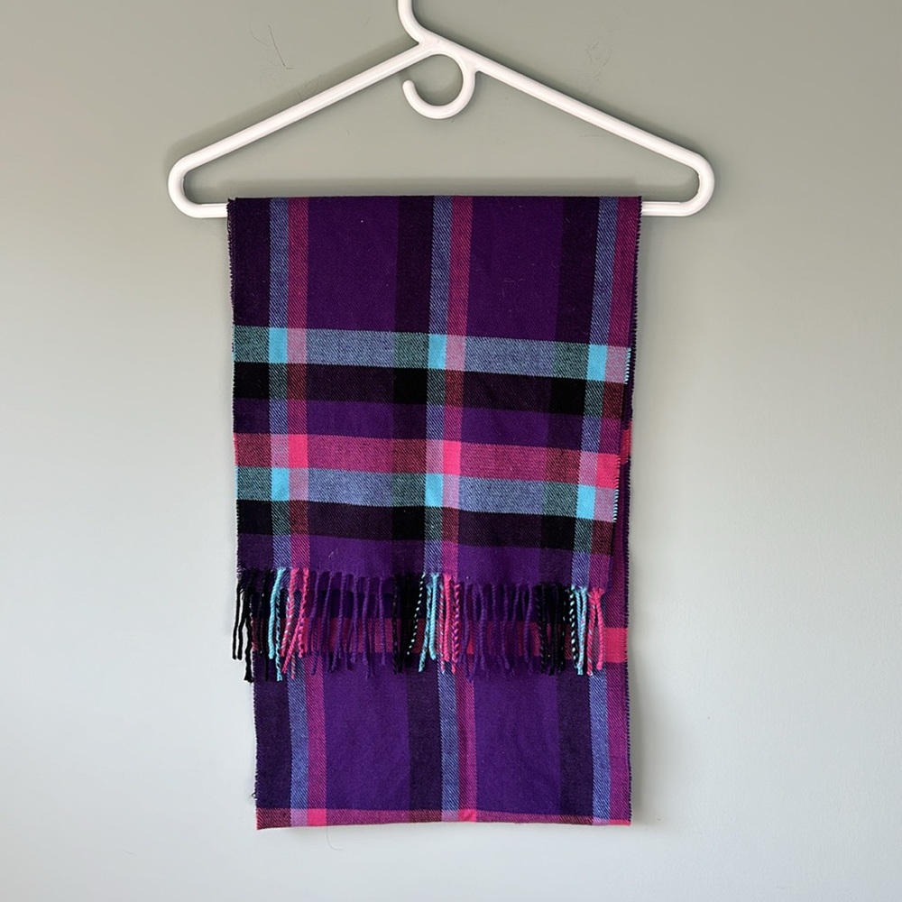 100% cashmere scarf from Scotland in bright jewel colors.